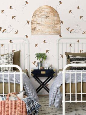 Rylee and Cru Sparrow Wallpaper from Lulu and Georgia (Multiple Rolls)